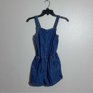 Cat & Jack Kids Girls Blue Sleeveless Denim Romper size L(10/12)